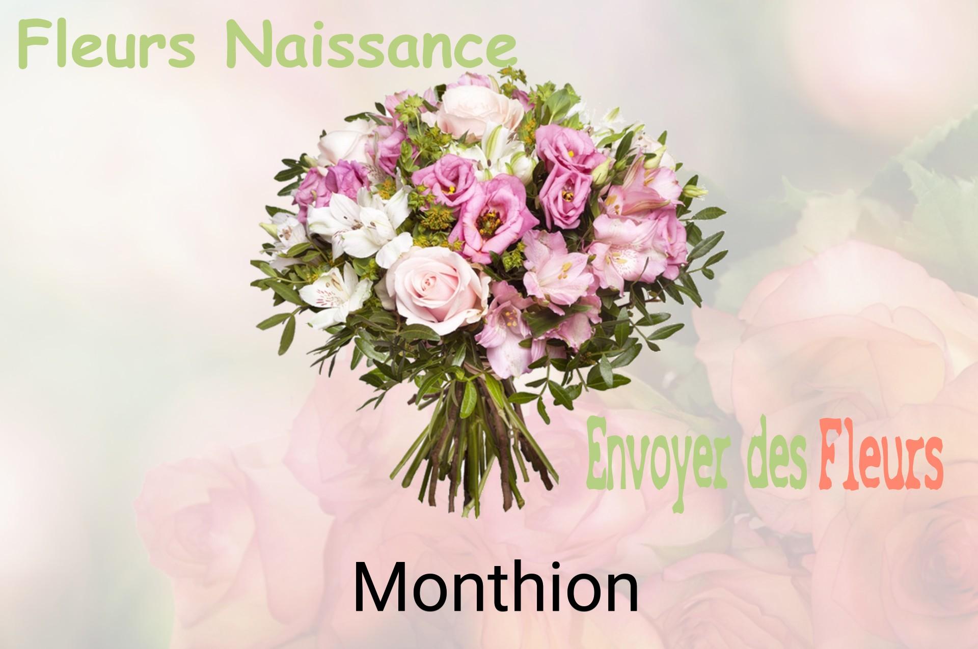 Bouquet de fleurs de naissance livré à Monthion